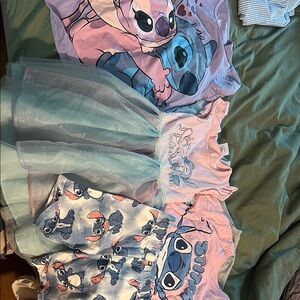 Stitch Kids Clothing Set with Dress and Shorts